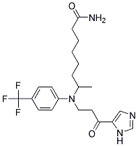 6-[2-(4-IMIDAZOYL)ETHYLAMINO]-N-(4-TRIFLUOROMETHYLPHENYL)- HEPTANE CARBOXAMIDE Struktur