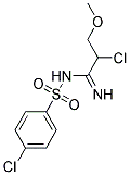 N1-(2-CHLORO-3-METHOXYPROPANIMIDOYL)-4-CHLOROBENZENE-1-SULPHONAMIDE Struktur