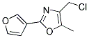 4-CHLOROMETHYL-5-METHYL-2-(FURAN-3-YL)OXAZOL Struktur