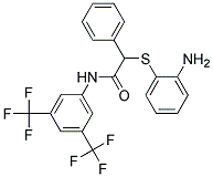 N1-[3,5-di(trifluoromethyl)phenyl]-2-[(2-aminophenyl)thio]-2-phenylacetamid e Struktur