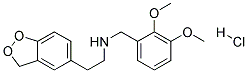 N-(2',3'-dimethoxy benzyl)-3,4-dioxy-methylene-phenylethylamine hydrochloride Struktur