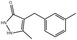 5-Hydroxy-3-methyl-4-(3-methylbenzyl)-1H-pyrazole Struktur