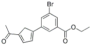 ethyl 3-(4-acetylcyclopenta-1,3-dienyl)-5-bromobenzoate Structure