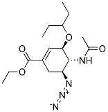 (3R,4R,5S)-4-ACETYLAMINO-5-AZIDO-3-(1-ETHYL-PROPOXY)-CYCLOHEX-1-ENECARBOXYLIC ACID ETHYL ESTER Struktur