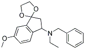 3-(N-BENZYL-N-ETHYLAMINO)-1,1-(ETYHLENEDIOXY)-6-METHOXYINDAN Struktur