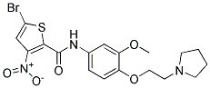 5-BROMO-3-NITRO-THIOPHENE-2-CARBOXYLIC ACID [3-METHOXY-4-(2-PYRROLIDIN-1-YL-ETHOXY)-PHENYL]-AMIDE Struktur