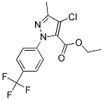 4-CHLORO-3-METHYL-1-[4-(TRIFLUOROMETHYL)PHENYL]-1H-PYRAZOLE-5-CARBOXYLIC ACID ETHYL ESTER Struktur