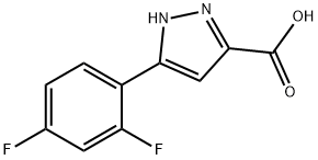 3-(2,4-DIFLUOROPHENYL)-1H-PYRAZOLE-5-CARBOXYLIC ACID Struktur