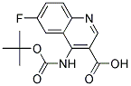 4-tert-Butoxycarbonylamino-6- fluoroquinoline-3-carboxylic acid Struktur