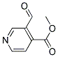 METHYL 3-FORMYLPYRIDINE-4-CARBOXYLATE Struktur