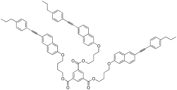 BENZENE-1,3,5-TRICARBOCYLIC ACID TRIS-{4-[6-(4-PROPYL-PHENYLETHYNYL)NAPHTHALENE-2-YLOXY]BUTYL} ESTER Struktur