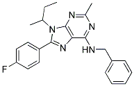 9-SEC-BUTYL-N-BENZYL-8-(4-FLUOROPHENYL)-2-METHYL-9H-PURIN-6-AMINE Struktur