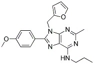 9-((FURAN-2-YL)METHYL)-8-(4-METHOXYPHENYL)-2-METHYL-N-PROPYL-9H-PURIN-6-AMINE Struktur