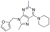 9-((FURAN-2-YL)METHYL)-2,8-DIMETHYL-6-(PIPERIDIN-1-YL)-9H-PURINE Struktur