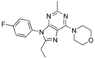 8-ETHYL-9-(4-FLUOROPHENYL)-2-METHYL-6-MORPHOLINO-9H-PURINE Struktur