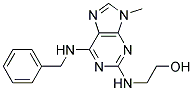 6-BENZYLAMINO-2-(2-HYDROXYETHYLAMINO)-9-METHYLPURIN Struktur