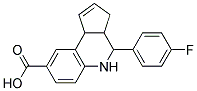 4-(4-FLUOROPHENYL)-3A,4,5,9B-TETRAHYDRO-3H-CYCLOPENTA[C]QUINOLINE-8-CARBOXYLIC ACID Struktur