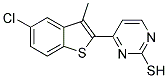 4-(5-CHLORO-3-METHYL-1-BENZOTHIOPHEN-2-YL)PYRIMIDINE-2-THIOL, TECH Struktur