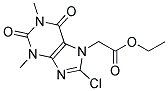 ETHYL 2-(8-CHLORO-1,3-DIMETHYL-2,6-DIOXO-2,3,6,7-TETRAHYDRO-1H-PURIN-7-YL)ACETATE, TECH Struktur