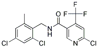 6-CHLORO-N-(2,4-DICHLORO-6-METHYLBENZYL)-4-(TRIFLUOROMETHYL)NICOTINAMIDE, TECH Struktur