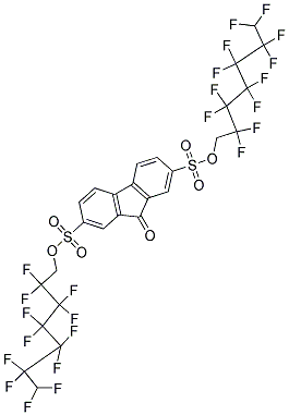 DI(2,2,3,3,4,4,5,5,6,6,7,7-DODECAFLUOROHEPTYL) 9-OXO-9H-2,7-FLUORENEDISULFONATE, TECH Struktur