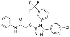 N1-PHENYL-2-({5-(6-CHLORO-3-PYRIDYL)-4-[3-(TRIFLUOROMETHYL)PHENYL]-4H-1,2,4 -TRIAZOL-3-YL}THIO)ACETAMIDE Struktur