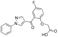 {4-FLUORO-2-[(1-PHENYL-1H-PYRAZOL-4-YL)CARBONYL]-PHENOXY}ACETIC ACID Struktur