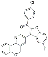 (4-CHLOROPHENYL)[3-(5H-CHROMENO[4,3-B]PYRIDIN-3-YL)-5-FLUORO-1-BENZOFURAN-2-YL]METHANONE Struktur