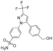 4-[5-[4-(HYDROXYMETHYL)PHENYL]-3-(TRIFLUOROMETHYL)-1H-PYRAZOL-1-YL]-BENZENESULFONAMIDE Struktur