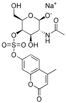 4-METHYLUMBELLIFERYL 2-ACETAMIDO-2-DEOXY-B-D-GALACTOPYRANOSIDE, 4-SULFATE SODIUM SALT Struktur