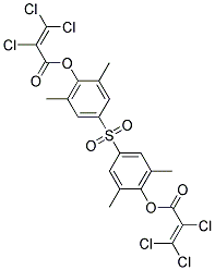 4-({3,5-DIMETHYL-4-[(2,3,3-TRICHLOROACRYLOYL)OXY]PHENYL}SULPHONYL)-2,6-DIMETHYLPHENYL 2,3,3-TRICHLOROACRYLATE Struktur