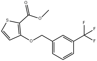 METHYL 3-[3-(TRIFLUOROMETHYL)BENZYLOXY]THIOPHENE-2-CARBOXYLAT Struktur