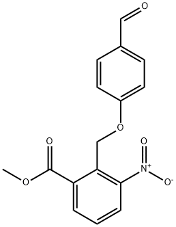 Methyl 2-[(4-formylphenoxy)methyl]-3-nitrobenzoate Struktur