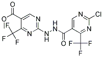 methyl 2-(2-{[2-chloro-4-(trifluoromethyl)pyrimidin-5-yl]carbonyl}hydrazino)-4-(trifluoromethyl)pyrimidine-5-carboxylate Struktur