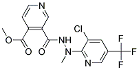 Methyl 3-{[2-[3-chloro-5-(trifluoromethyl)pyridin-2-yl]-2-methylhydrazino]carbonyl}isonicotinate Struktur