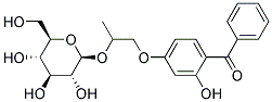 4-(2-BETA-GLUCOPYRANOSILOXY)PROPOXY-2-HYDROXYBENZOPHENONE Struktur