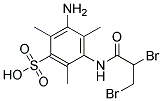 3-amino-5-(2,3-dibromopropanamido)-2,4,6-trimethylbenzenesulfonic acid Struktur