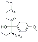 (S)-2-AMINO-1,1-BIS-(4-METHOXY-PHENYL)-3-METHYL-BUTAN-1-OL Struktur