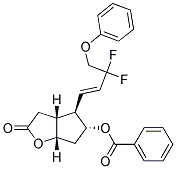 BENZOIC ACID (3AR,4R,5R,6AS)-4-((E)-3,3-DIFLUORO-4-PHENOXY-BUT-1-ENYL)-2-OXO-HEXAHYDRO-CYCLOPENTA[B]FURAN-5-YL ESTER Struktur