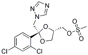 Cis-[2-(2,4-Dichlorophenyl)-2-(1H-1,2,4-Triazol-1-Yl-Methyl)-1,3-Dioxolane-4-Yl]MethanolMethanesulfonate Struktur