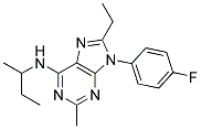 N-SEC-BUTYL-8-ETHYL-9-(4-FLUOROPHENYL)-2-METHYL-9H-PURIN-6-AMINE Struktur