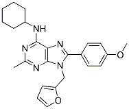 N-CYCLOHEXYL-9-((FURAN-2-YL)METHYL)-8-(4-METHOXYPHENYL)-2-METHYL-9H-PURIN-6-AMINE Struktur