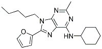 N-CYCLOHEXYL-8-(FURAN-2-YL)-2-METHYL-9-PENTYL-9H-PURIN-6-AMINE Struktur