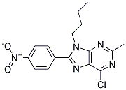 9-BUTYL-6-CHLORO-2-METHYL-8-(4-NITROPHENYL)-9H-PURINE Struktur