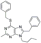 8-BENZYL-6-(BENZYLTHIO)-9-BUTYL-2-METHYL-9H-PURINE Struktur