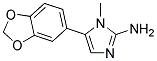 5-BENZO[1,3]DIOXOL-5-YL-1-METHYL-1H-IMIDAZOL-2-YL-AMINE Struktur