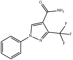 3-(TRIFLUOROMETHYL)-1-PHENYL-1H-PYRAZOLE-4-CARBOXAMIDE Struktur