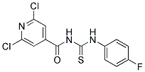 N-(2,6-DICHLOROISONICOTINOYL)-N'-(4-FLUOROPHENYL)THIOUREA, TECH Struktur