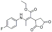 ETHYL 2-(2,5-DIOXOTETRAHYDROFURAN-3-YL)-3-(4-FLUOROANILINO)BUT-2-ENOATE, TECH Struktur