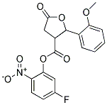 5-FLUORO-2-NITROPHENYL 2-(2-METHOXYPHENYL)-5-OXOTETRAHYDROFURAN-3-CARBOXYLATE, TECH Struktur